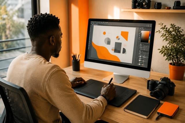 Création de contenus visuels sur écran graphique